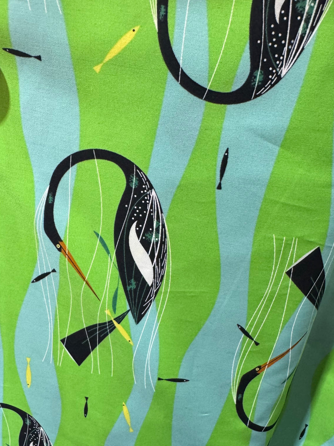 Charley Harper Anhinga Poplin Fabric – Ford Times Birds Vol. 1