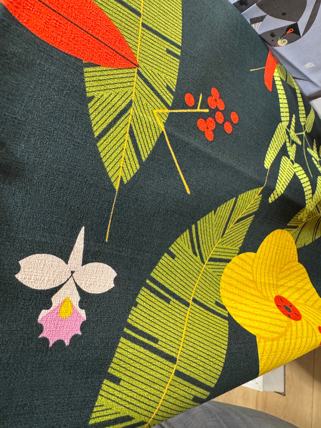 Charley Harper Hawaiian Foliage Barkcloth Fabric