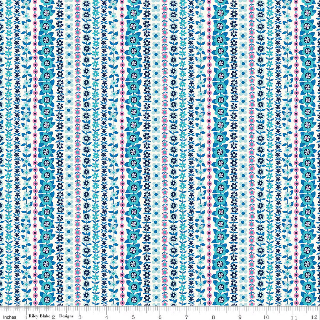 Everlasting Soho Stripe A | Riley Blake for Liberty Fabrics