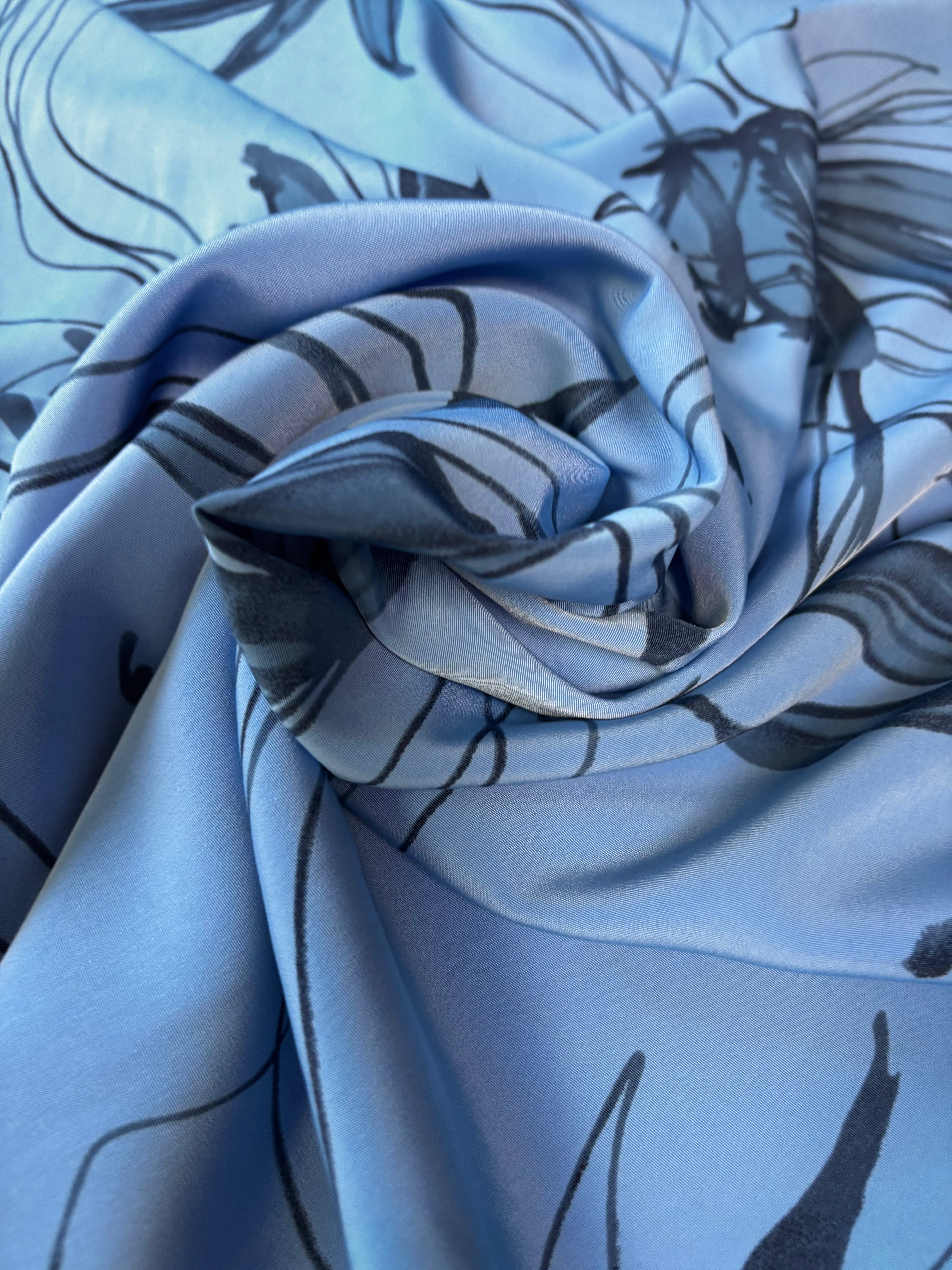 Designer Fabric | Blue Design