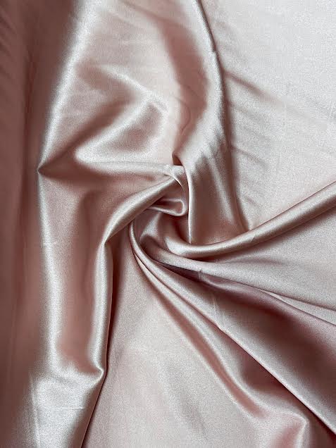 Baby Pink Viscose Satin Solid | Made in Italy