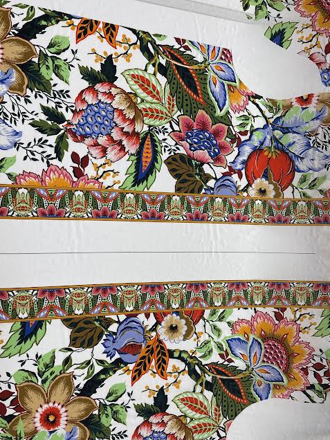 Vibrant Floral Shirt Panel | Silk