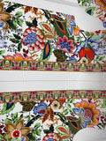 Vibrant Floral Shirt Panel | Silk