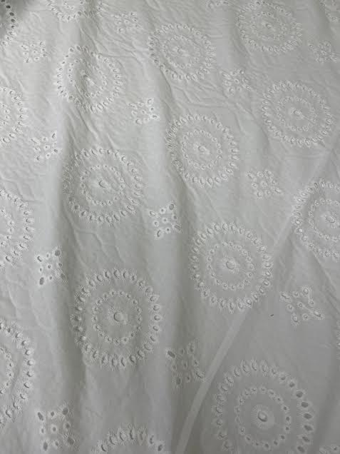 White Circular Sangallo Eyelet Cotton | Lace | Made in Italy