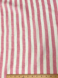 Mona Lisa | Pink and White 3/4" Stripe Cotton | Made in Italy