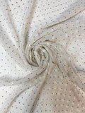 Beige Polka Dot Chiffon Jacquard