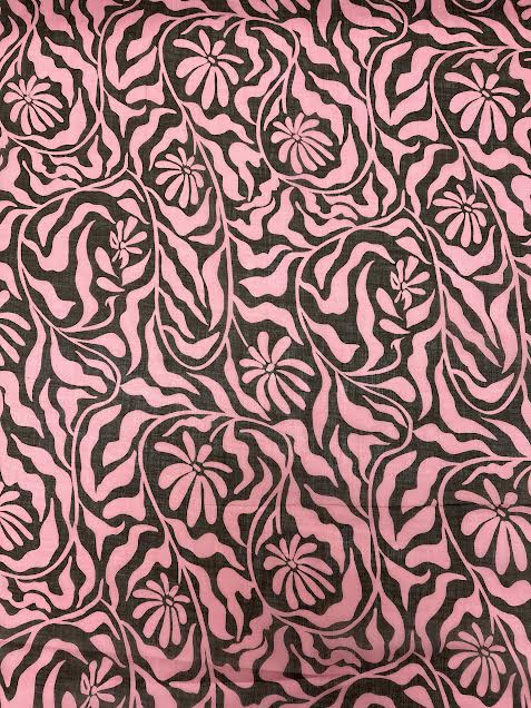 Pink & Brown Floral | Cotton | Made in Italy