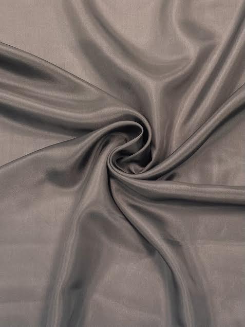 Dark Grey Silk | Chiffon | Made in Italy