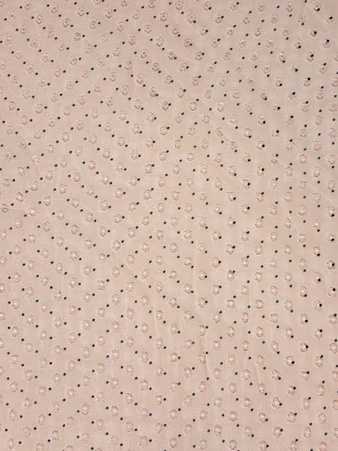 Polka Dot Jacquard Chiffon in Blush