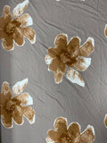 Jumbo Rust Floral on Beige | Viscose | Made in Italy