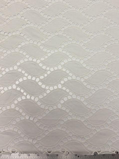 White Wave Sangallo Eyelet Cotton | Lace | Made in Italy