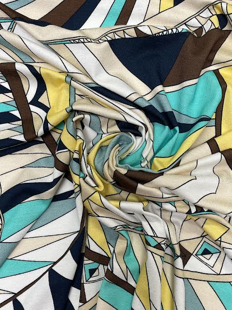 Pucci Vibrant Abstract Geometric | Viscose Knit | Made in Italy