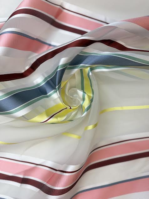 Multicolor and Sheer Stripe | Woven | Made in Italy