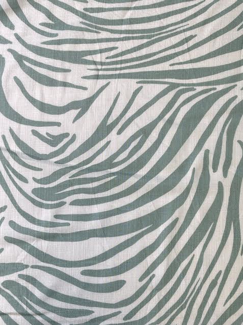 Sage Green Zebra Print | Linen Blend