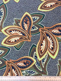 Green and Brown Paisley | Viscose | Made in Italy