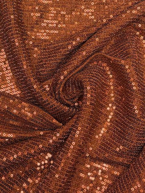Rust Sequin Stretch | Knit