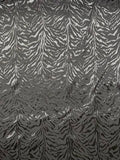 Black Zebra Print | Viscose Jacquard | Made in Italy