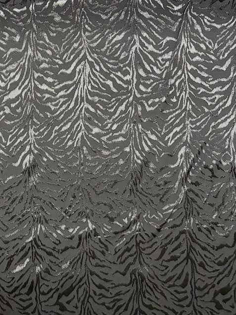 Black Zebra Print | Viscose Jacquard | Made in Italy