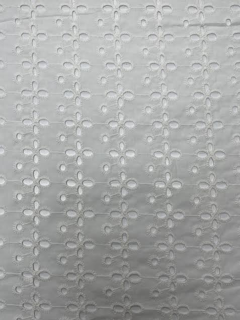 Cross Stripe Sangallo Eyelet Cotton | Lace | Made in Italy