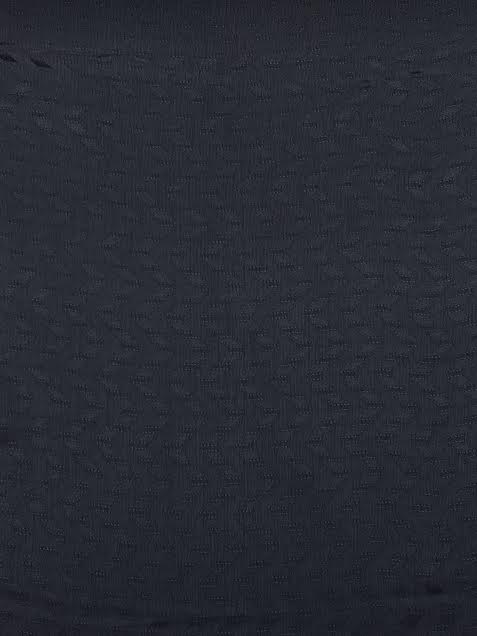 Navy Blue Zig Zag Jacquard | Viscose | Made in Italy
