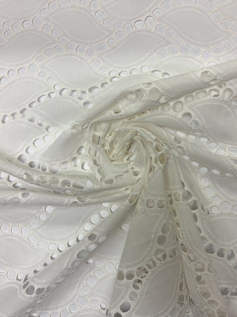 White Wave Sangallo Eyelet Cotton | Lace | Made in Italy