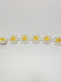1" Daisy Embroidered Trim