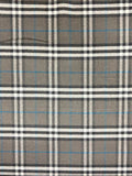 Burberry Deadstock | Black, Grey and Blue Plaid Wool | Made in Italy