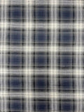 Blue, Black, and White Yarn Dyed Plaid | Cotton
