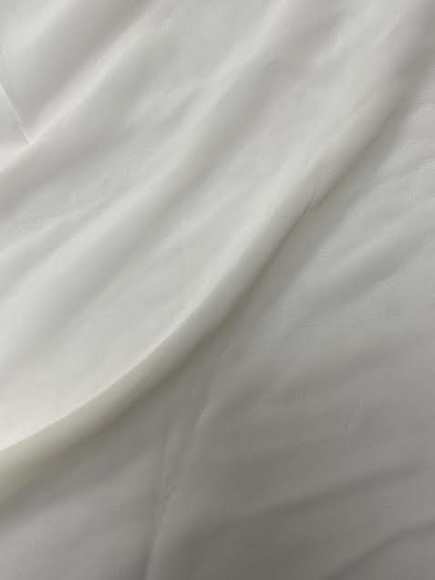 Cream Solid Chiffon | Silk