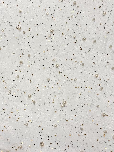 Gold Glitter and Pearls | Mesh