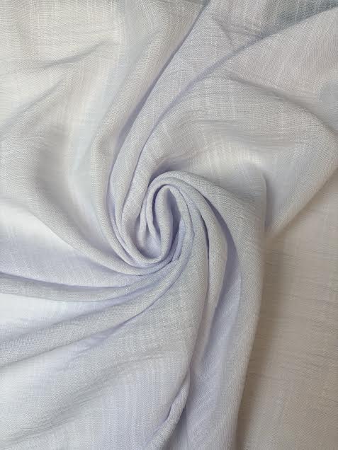Solid White | Linen Rayon Blend