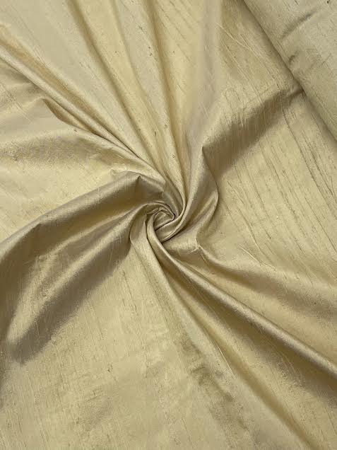 Light Gold Solid Handwoven Dupioni | Silk