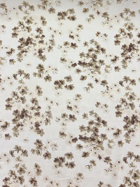 Liberty | Cream with Brown Floral | Cotton Lawn