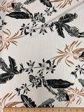 Black Floral on Cream | Viscose | Made in Italy