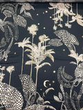 Black Leaf Print | Viscose | Made in Italy