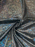 Black Shattered Glass Metallic | Spandex