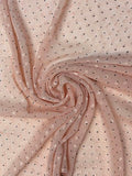 Polka Dot Jacquard Chiffon in Blush