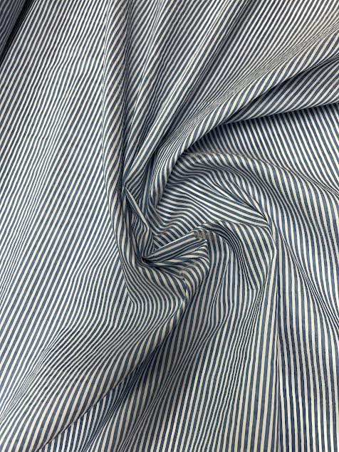 Fendi | Blue & White Stripe Seersucker | Made in Italy