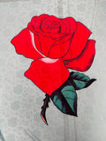 Designer Large Rose Print with Diamond Border on Floral | Viscose Blend | Jacquard