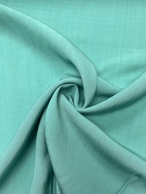 Turquoise Solid Slub | Viscose | Made in Italy