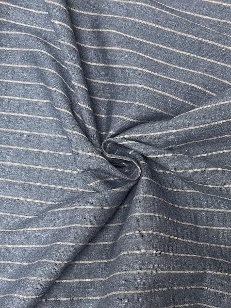 Rigo Samo | Blue Stripe Linen Blend | Made in Italy