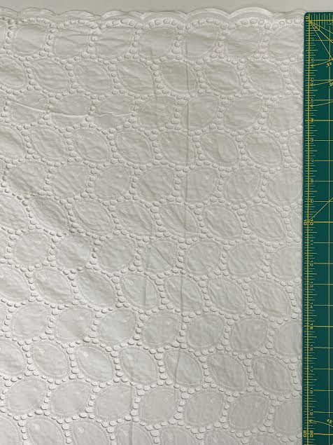 White Oval Sangallo Eyelet Cotton | Lace | Made in Italy