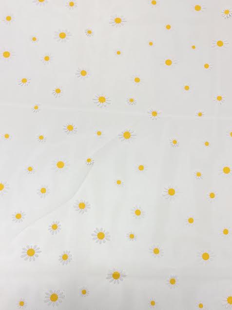 Daisy Print on Light Pink | Mesh