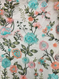 Pink and Light Blue Floral Ombre | Lace