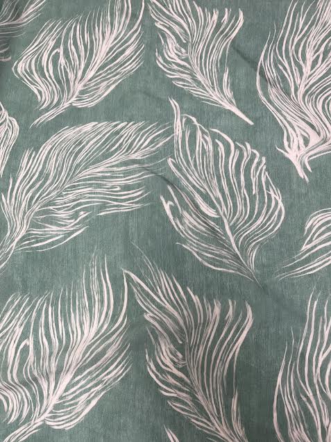 Brushstroke Leaves on Green | Viscose | Made in Italy