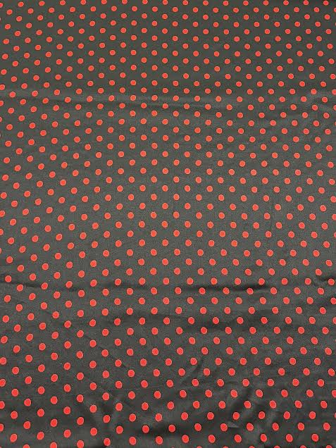Black with Red Polka Dots | Silk