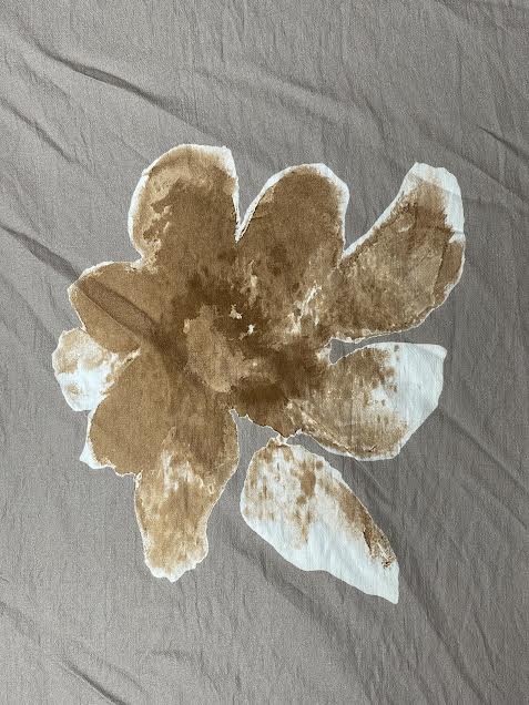 Jumbo Rust Floral on Beige | Viscose | Made in Italy