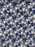 White Palms on Blue | Viscose | Made in Italy