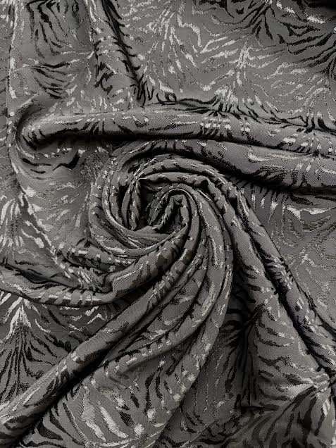 Black Zebra Print | Viscose Jacquard | Made in Italy