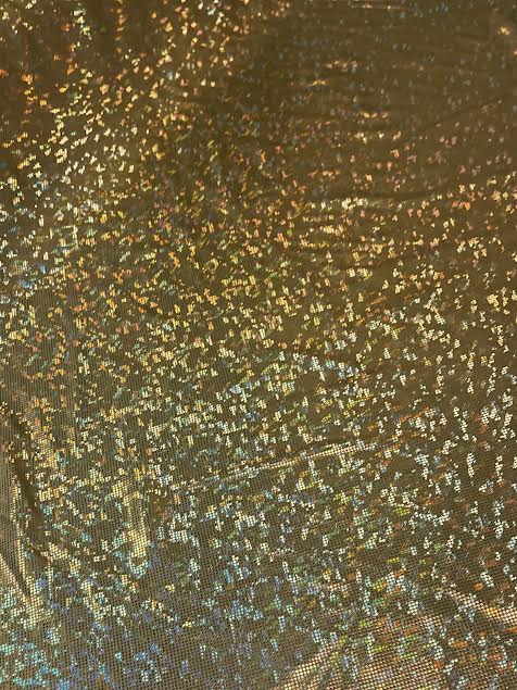 Gold Shattered Glass Metallic | Spandex